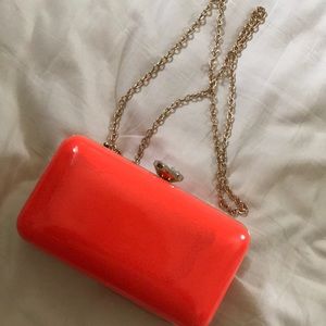 Neon orange purse